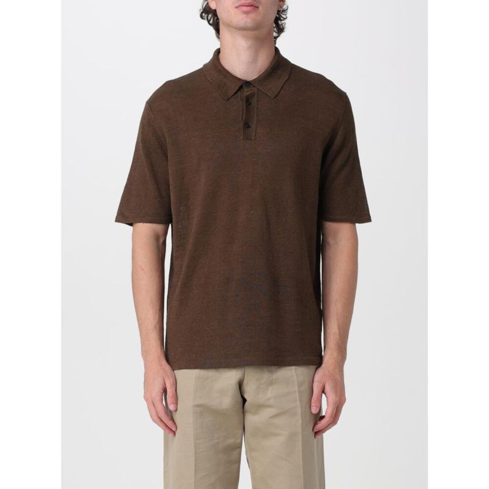 Roberto Collina Men Linen Polo Shirt Roberto Collina